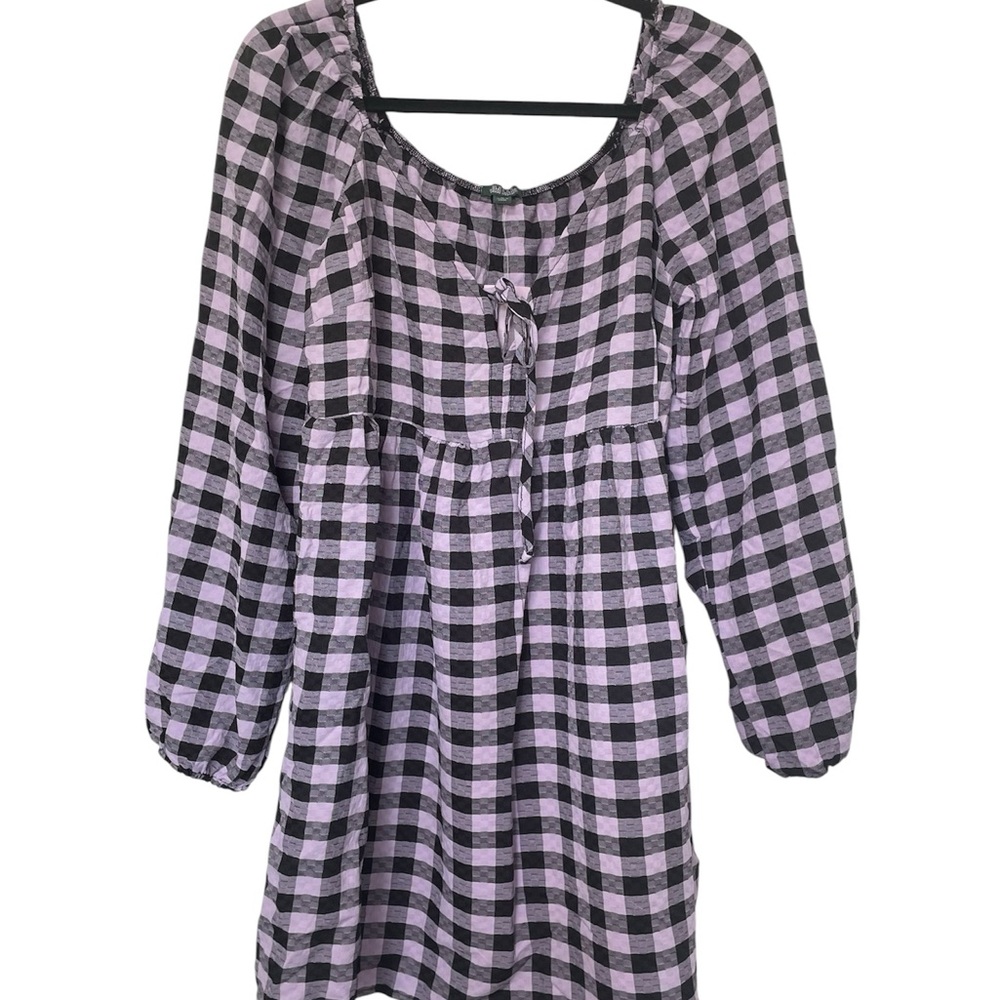 Wild Fable NWT Lavender and Black Gingham Dress